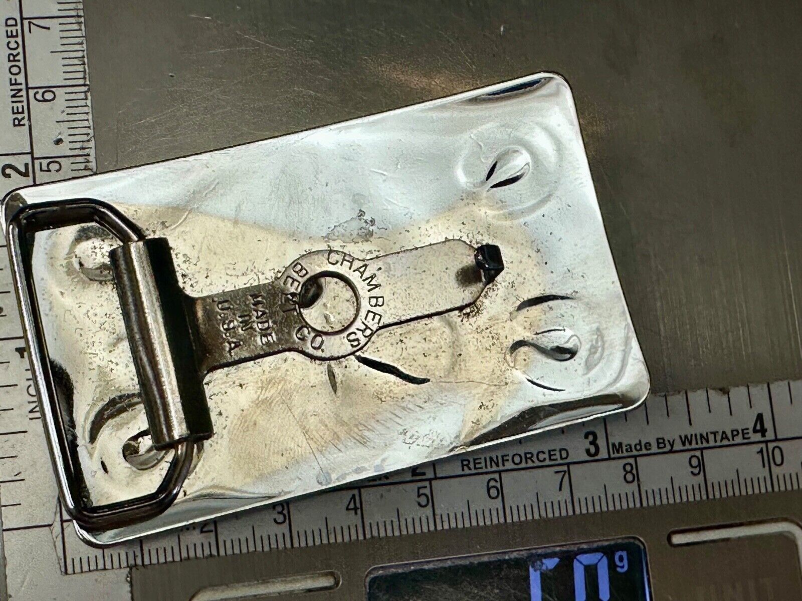 vintage horse head & western symbols cowboys cowgirls belt buckle by Chambers