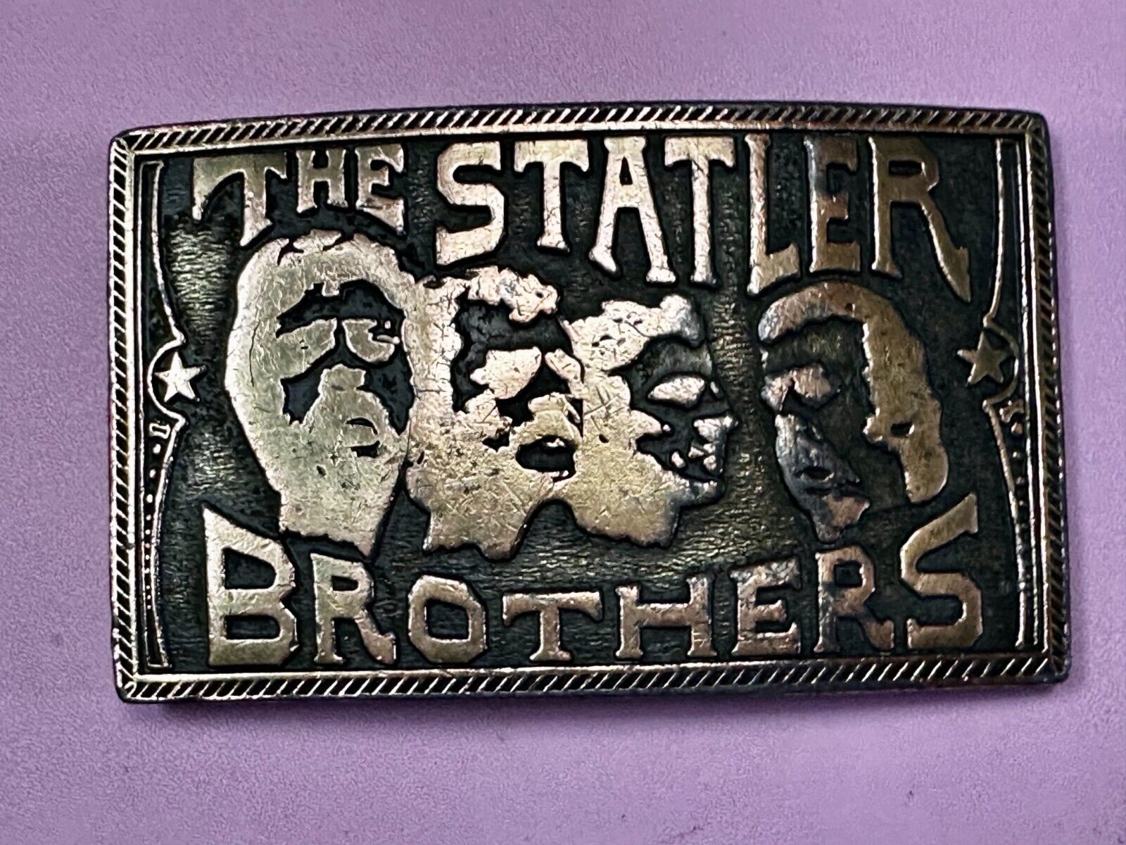 The Statler Brothers  Music Band Group - Jim Watson Vintage 1974 Belt Buckle