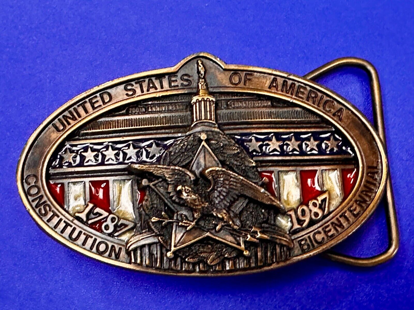 United States of America Constitutional Bicentennial Commemorative Belt Buckle