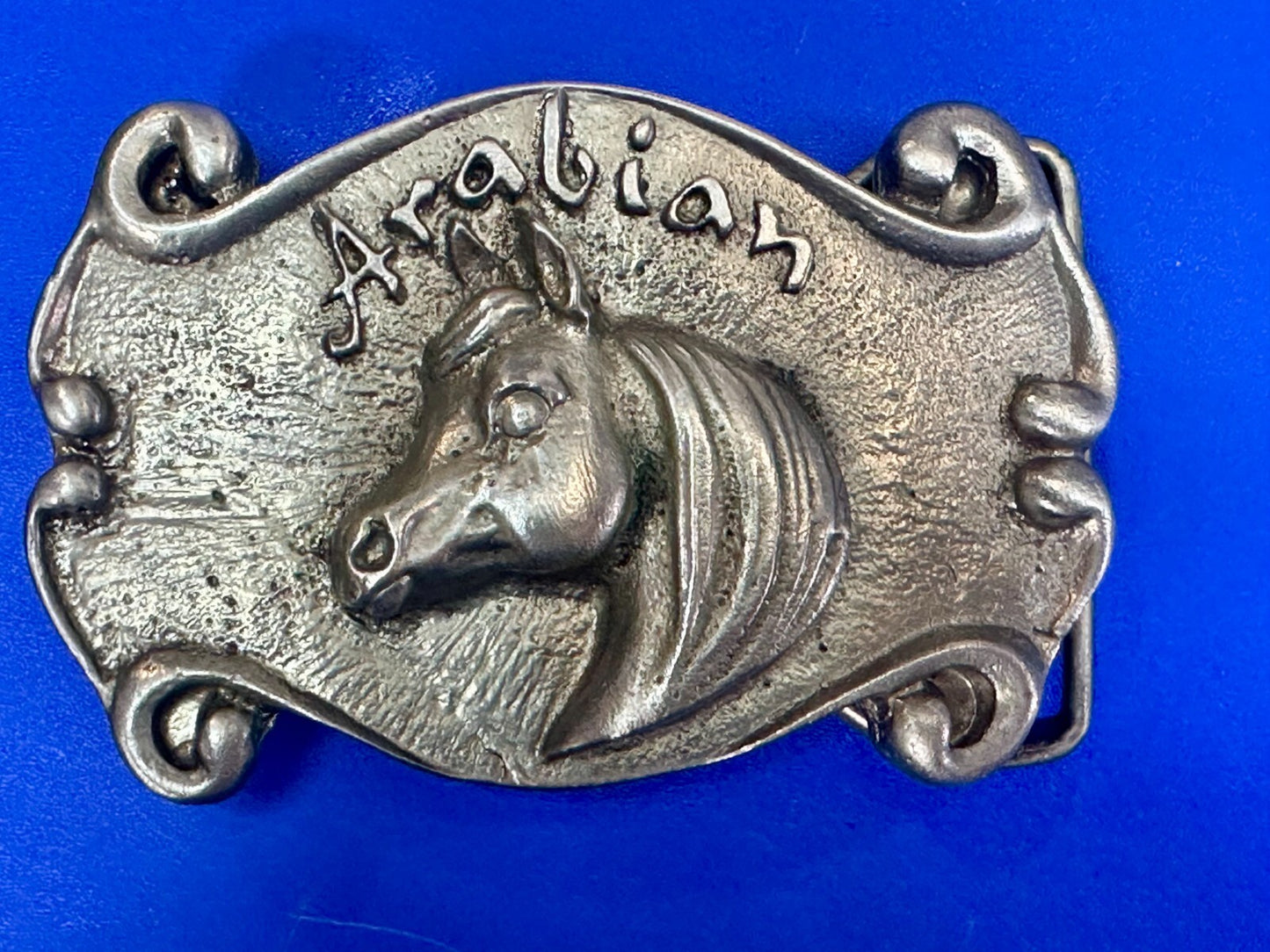 Arabian Horse Head Silver Tone Western Rodeo Cowboy SPEC-CAST Belt Buckle