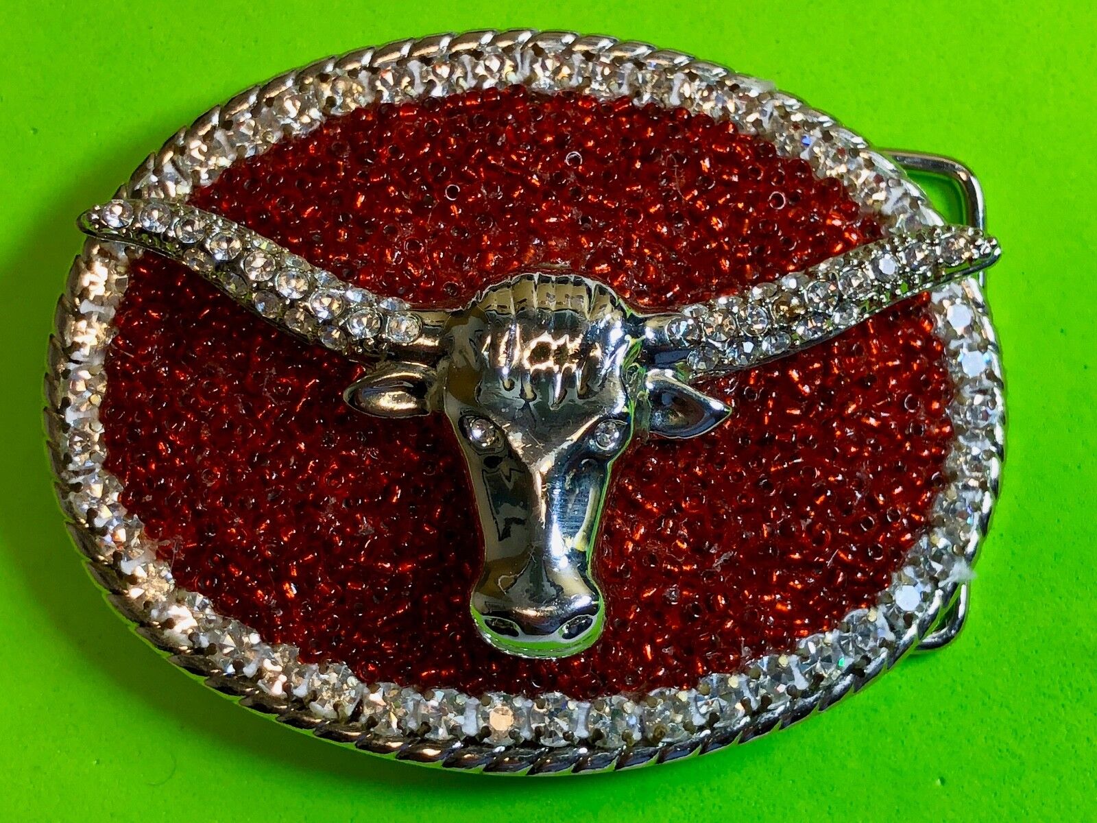 Artisan girly girls buckle and belt CHUNKY Artisan western longhorn CowGirl 