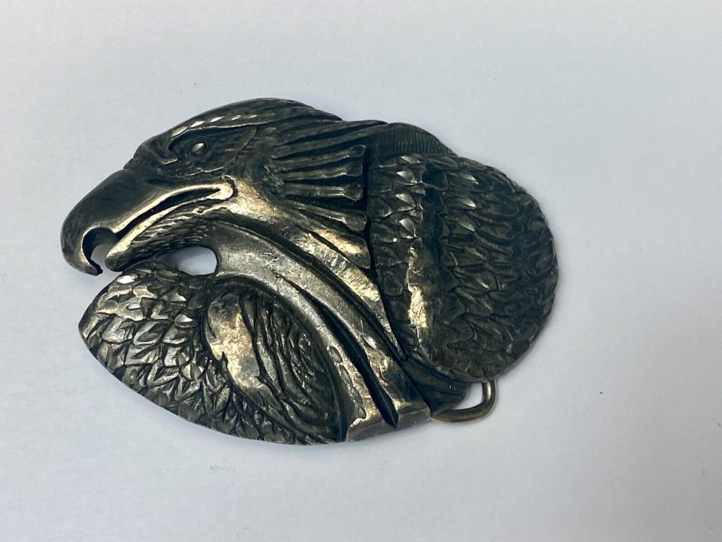 American Bald Eagle Head Bust belt buckle stamped EJC-95