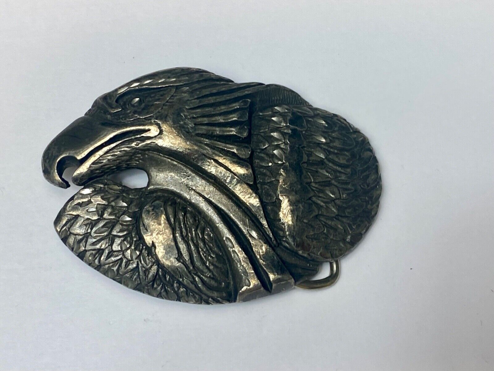American Bald Eagle Head Bust belt buckle stamped EJC-95