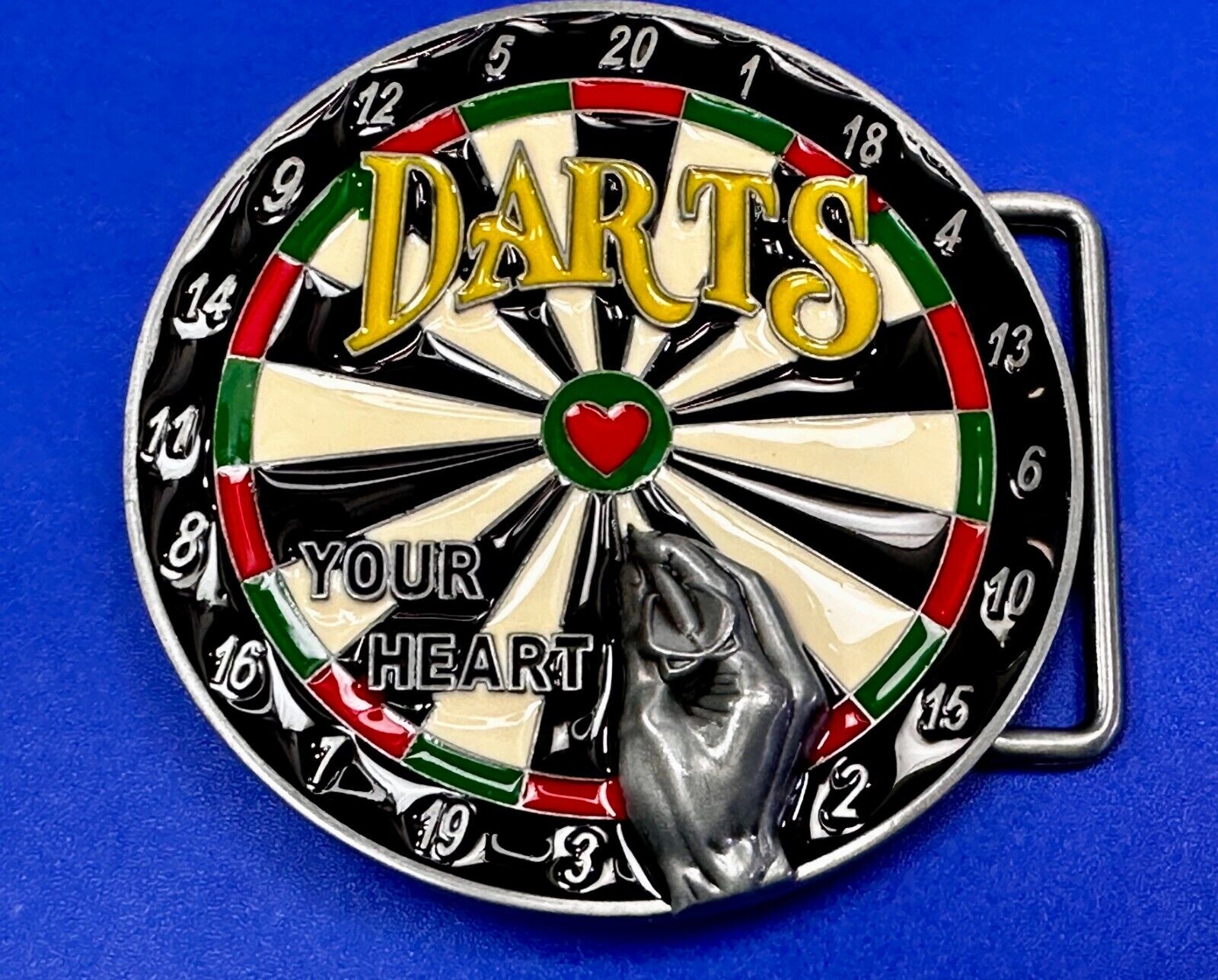 Throwing DARTS - Your Heart Dart Game Love Board Sports Bar Novelty Belt Buckle