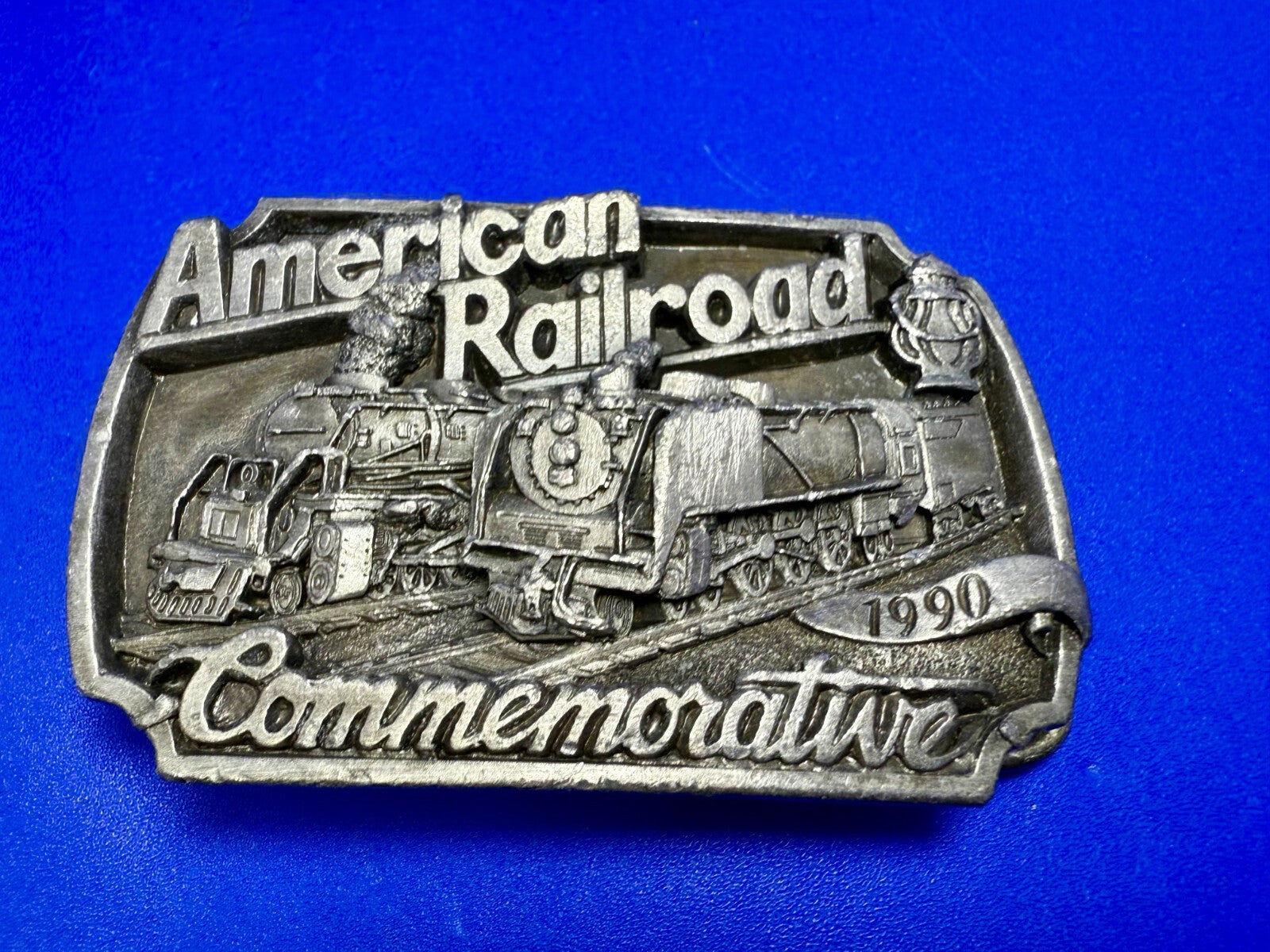 American Railroad Commemorative Locomotive Train 1990 Arroyo Grande Belt Buckle