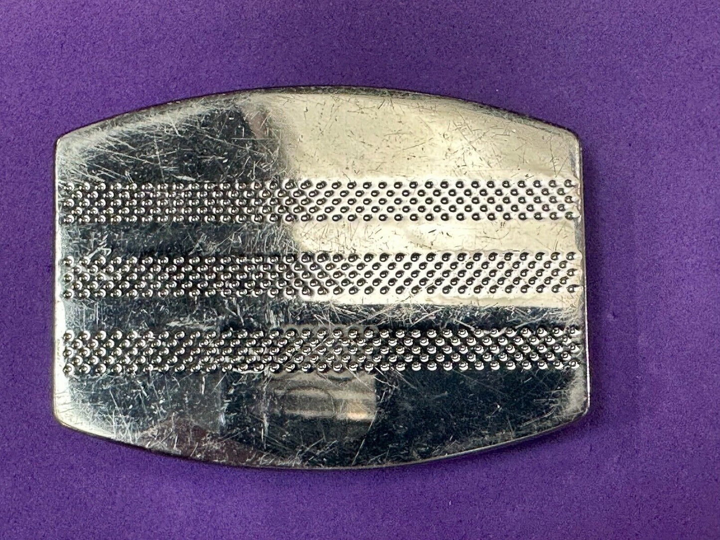 ADIDAS Silver color SHOE Footwear Co Running Golf Trophy striped belt buckle