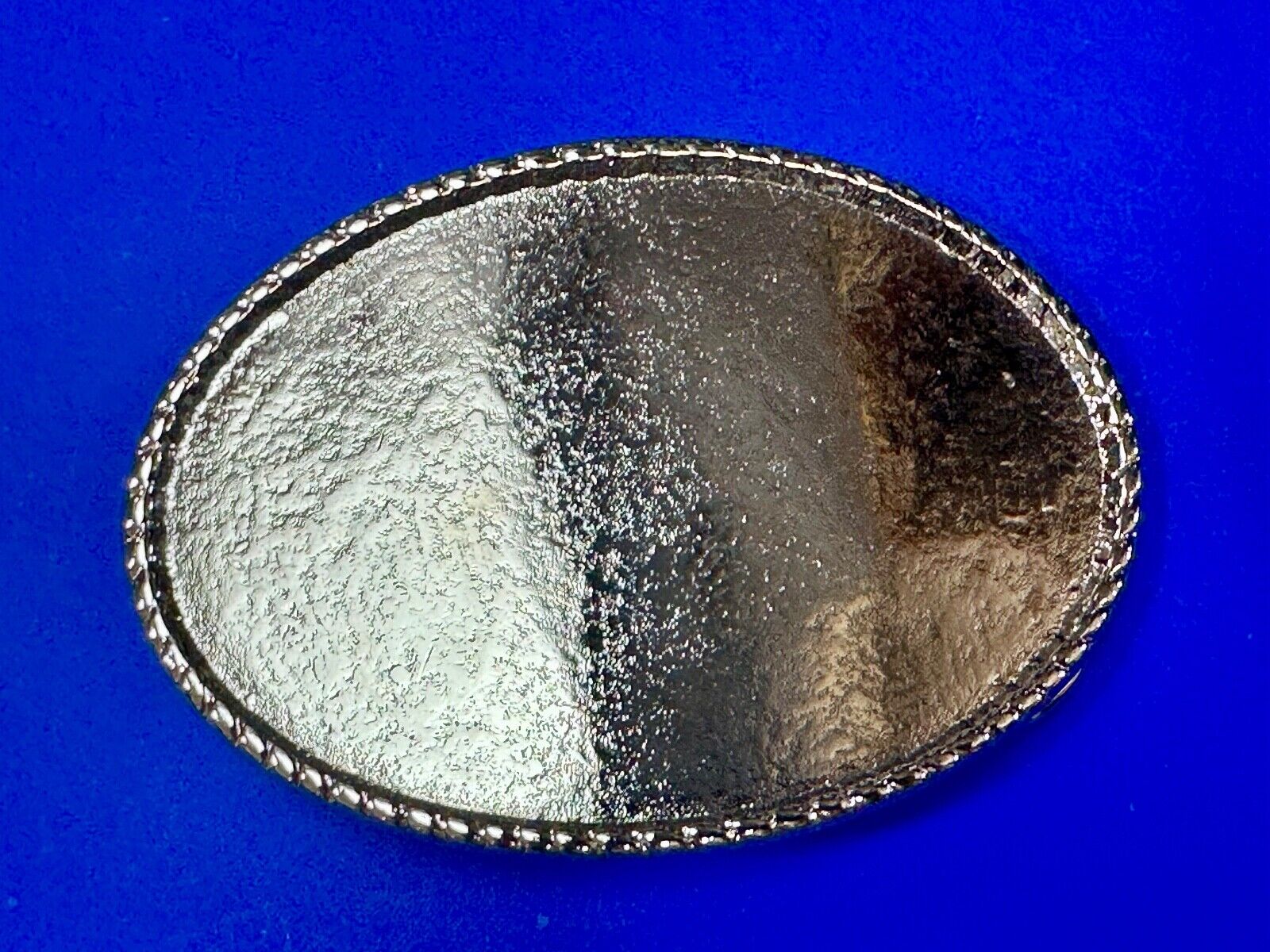 4" wide western silver tone NOS belt buckle your craft project or to wear!