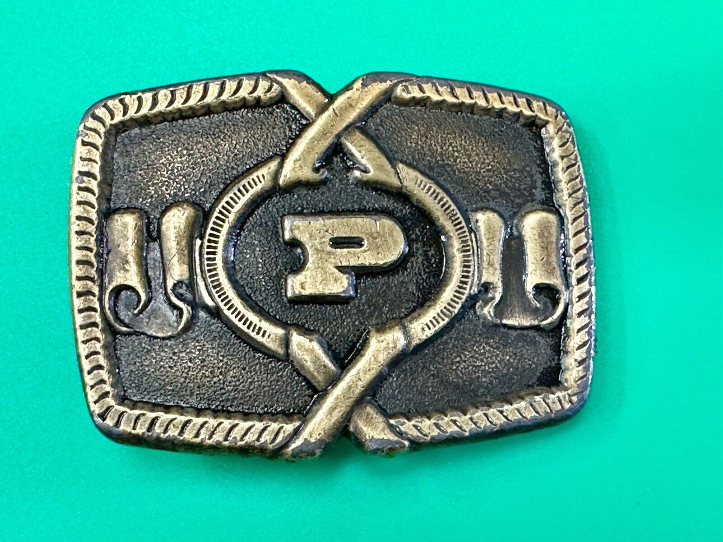 Vintage Letter P - Initial Monogram belt buckle by Oden