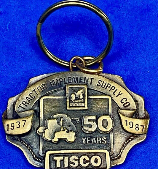 TISCO Tractor Implement Supply Co 50 year celebration NOS Keychain 