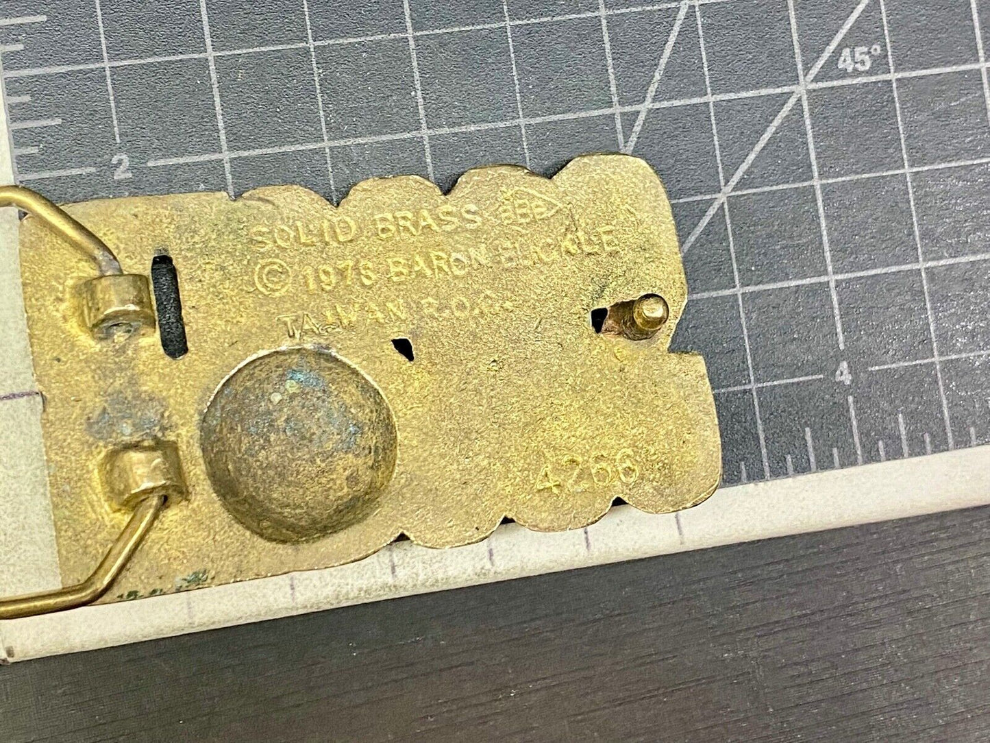 45 Year Old! Soccer Ball Belt Buckle By Baron Brass Works Ultimate Fan Gift! 