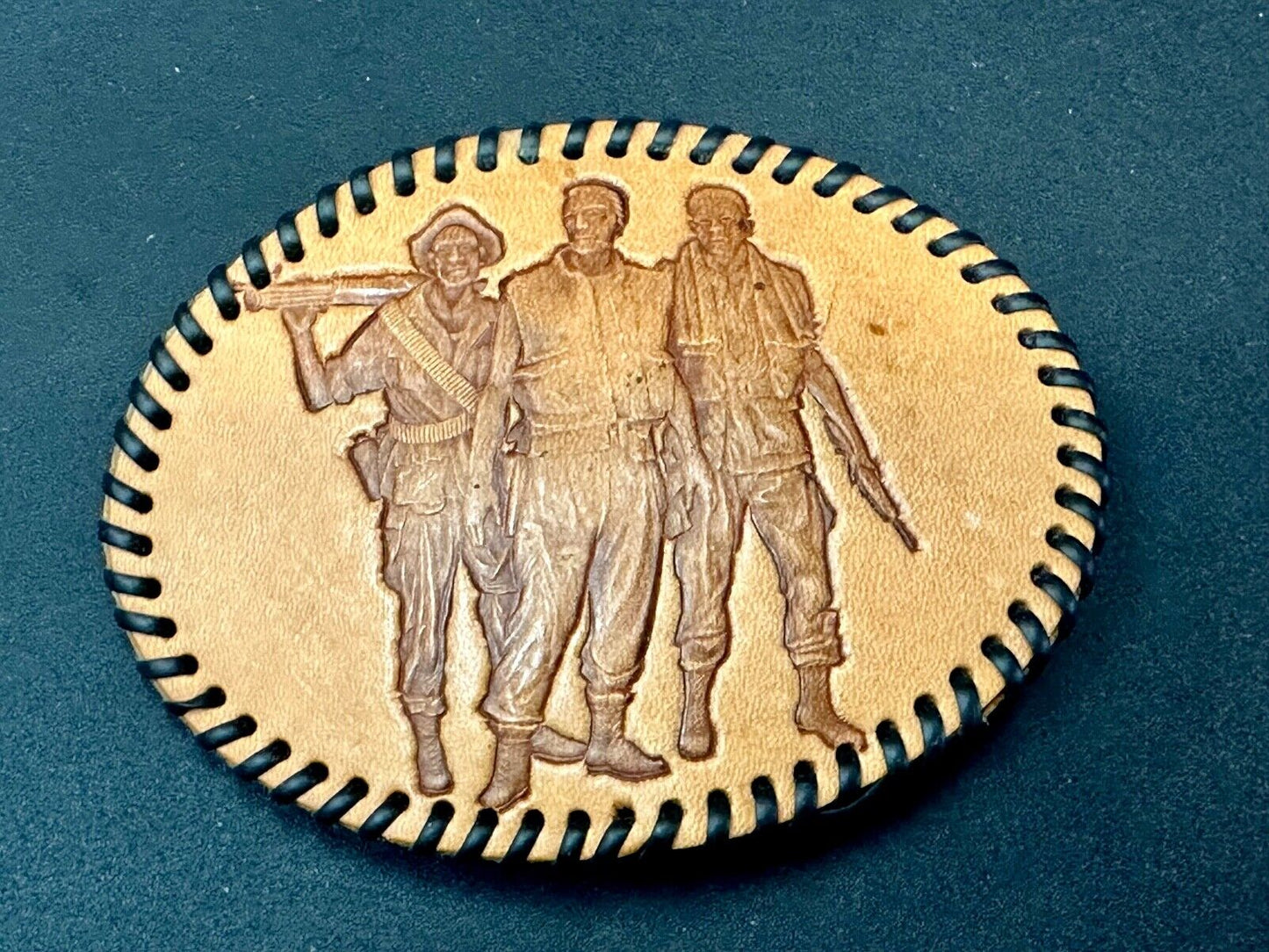 Vietnam War Remembered Military Monument Washington DC  Vtg. Leather Belt Buckle