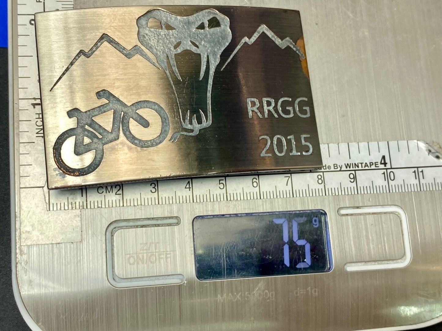 Used 2015 RRGG Mountain Bike Belt Buckle Viper  Event Trail Ride Race BMX Run