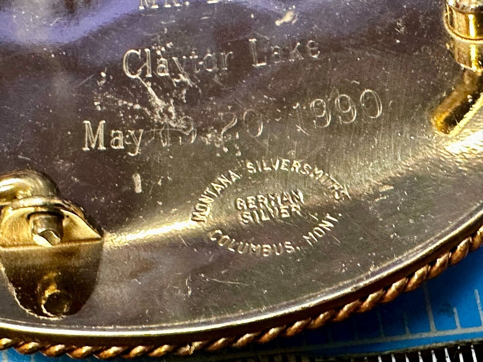 VA State Mr. Bass Fishing Clayton Lake Trophy Montana Silversmiths Belt Buckle