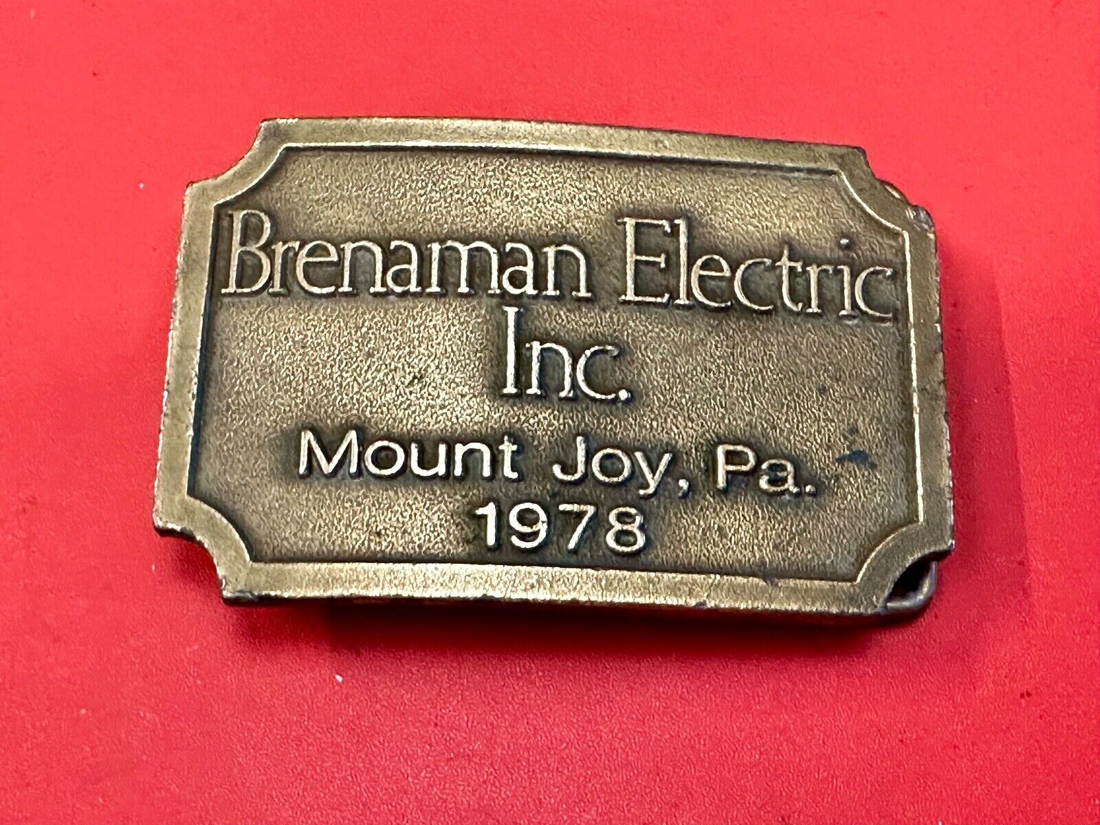 Vintage Brendaman Electric Company Inc - Mount Joy PA Hitline belt buckle
