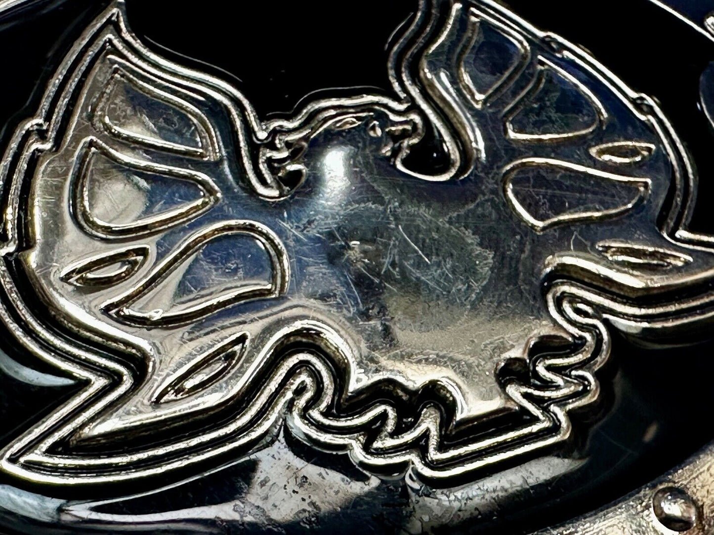 American Pride Flying  Patriotic Bald Eagle Black & Silver Color Belt Buckle