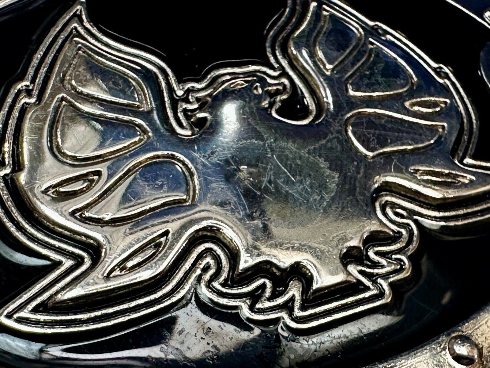 American Pride Flying  Patriotic Bald Eagle Black & Silver Color Belt Buckle