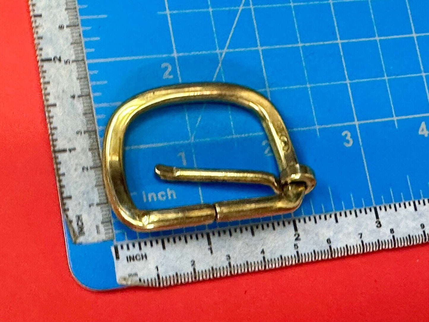 Vintage curved rectangle replacement belt buckle marked W