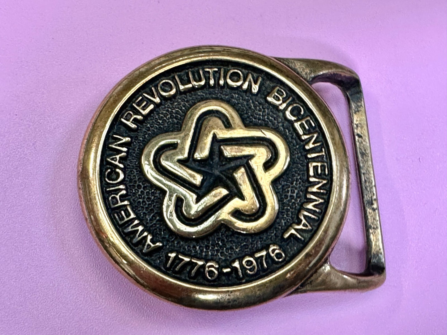 American Bicentennial Revolution Tough Taylor Music Solid Brass Belt Buckle