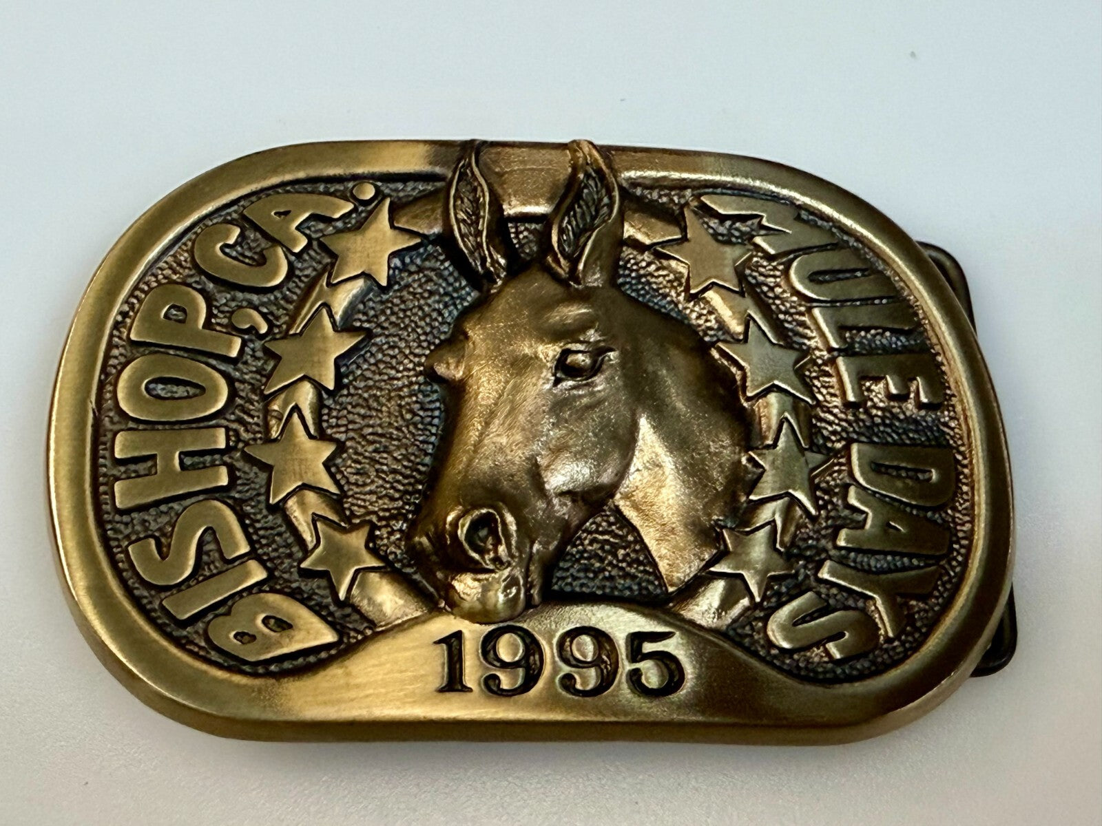 Bishop California Mule Days Memorial Day Weekend 1995 Commemorative Belt Buckle