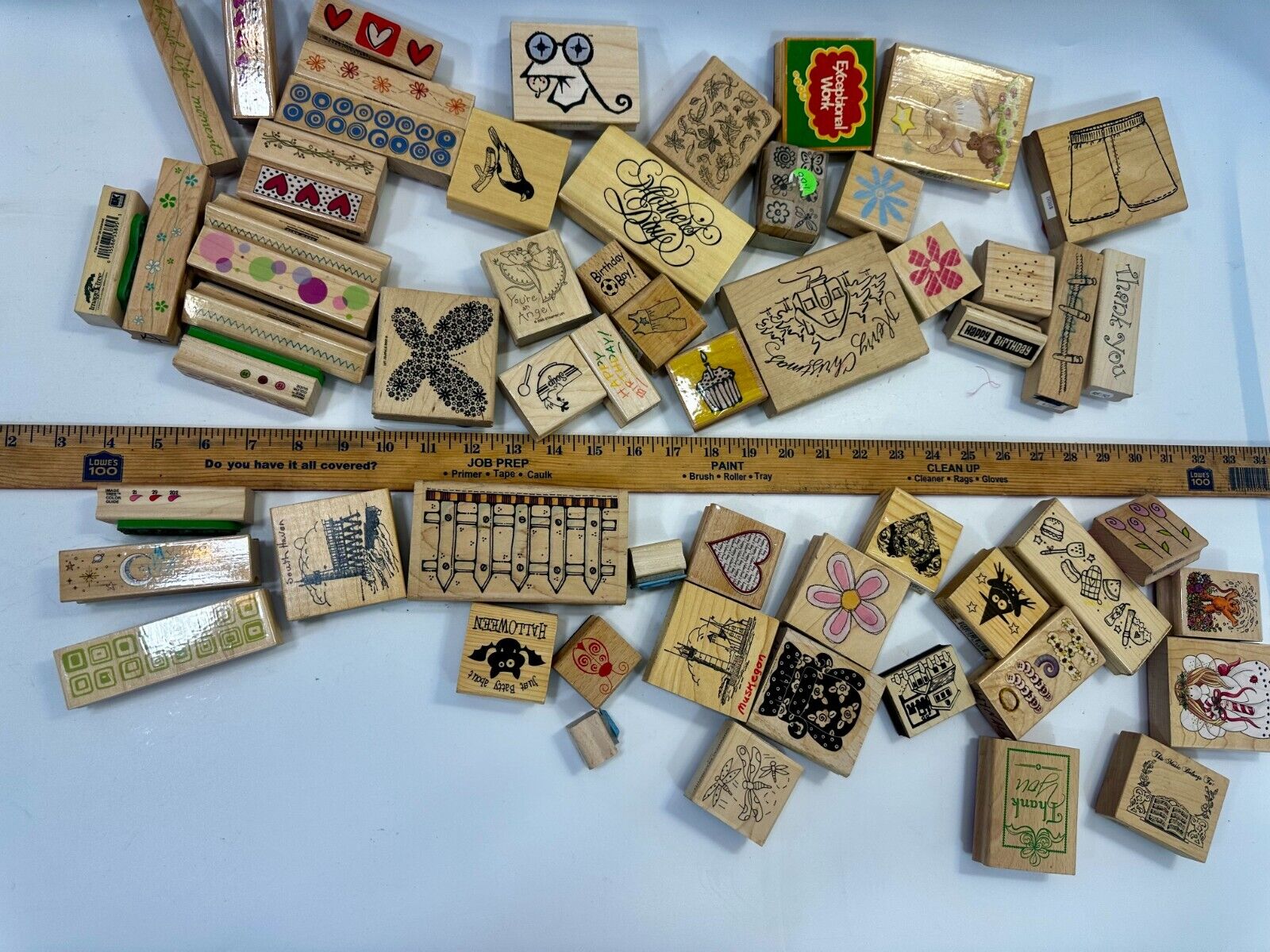 6.5 Pounds of Rubber Stamps HUGE LOT - Mostly NEW! Scrapbook Teachers SCORE!