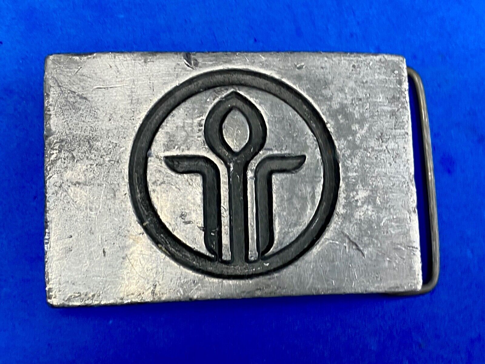 Vintage - unknown to me, power company?  Natural gas Co. logo belt buckle 