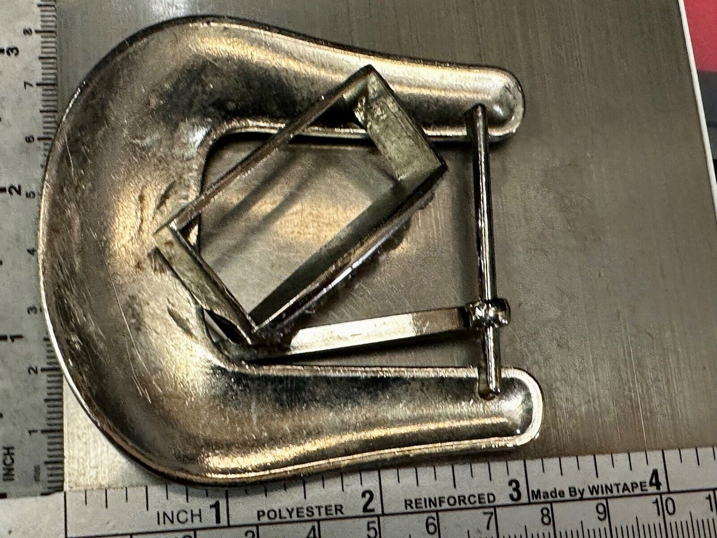 Two Piece Ranger Silver Tone Rhinestone Covered Belt Buckle Set  - with Keeper