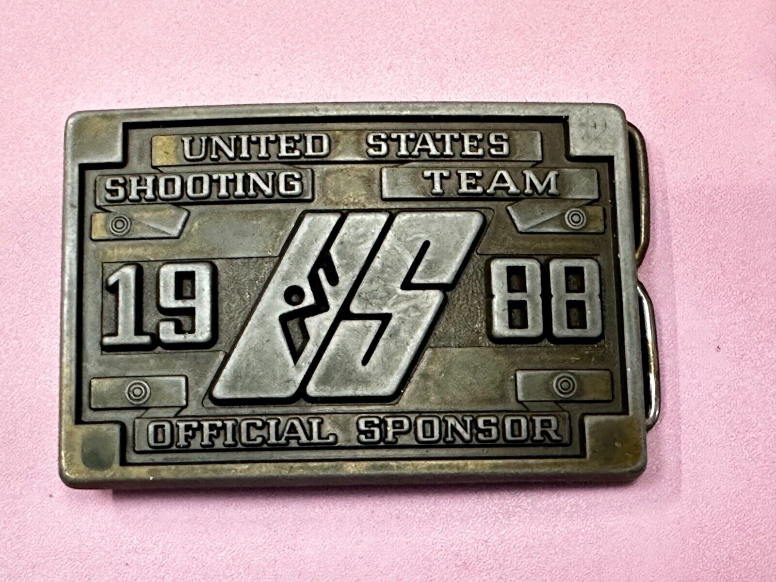 United States Shooting Team 1988 Official Sponsor Commemorative Belt Buckle