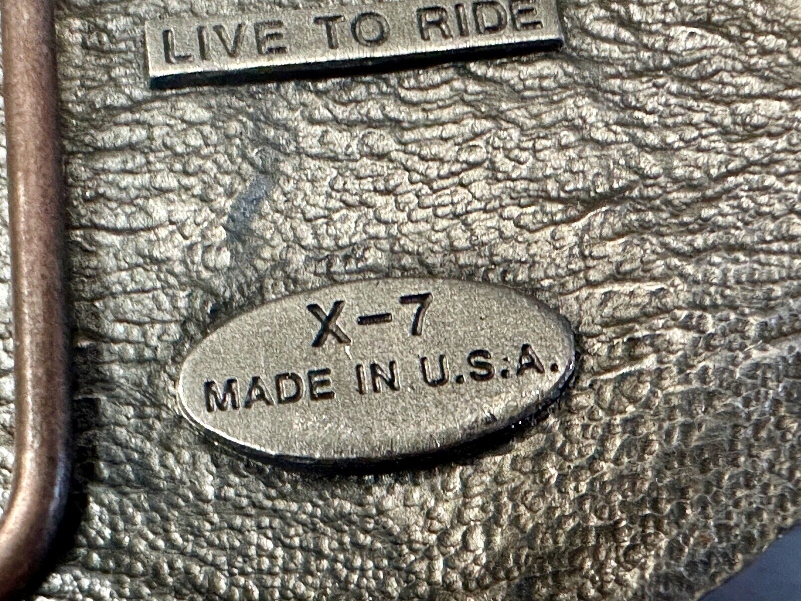 #1 Live to ride - Eagle Flag Bikers Motorcycles X-7 Siskiyou belt buckle