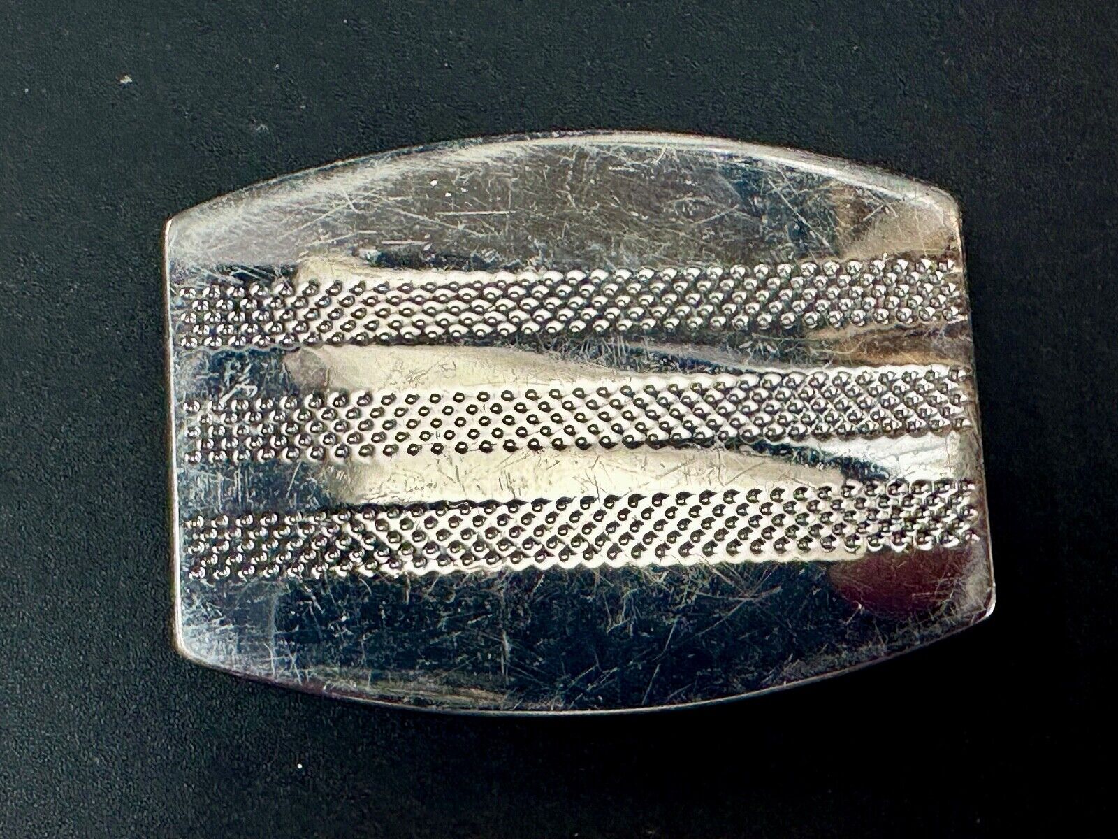 ADIDAS Silver color SHOE Footwear Co Running Golf Trophy striped belt buckle