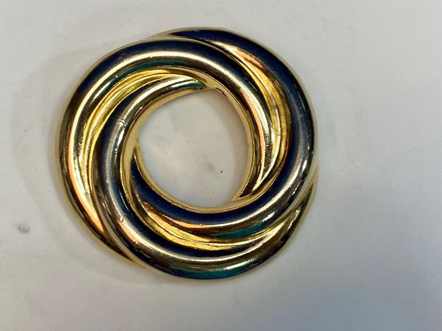 Vintage Gold Tone Multiple Stacked Rings Victorian Dress Belt Buckle 