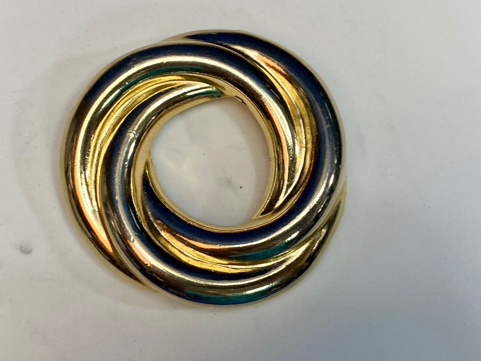 Vintage Gold Tone Multiple Stacked Rings Victorian Dress Belt Buckle 
