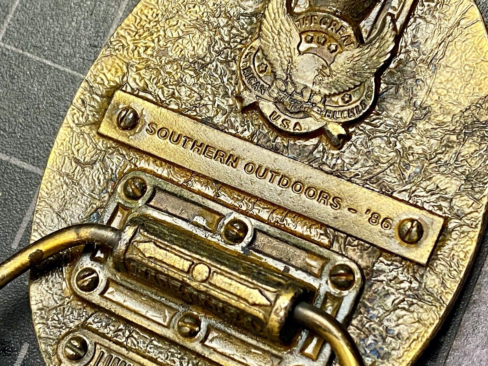 Vintage 1980's  Southern Outdoor Magazine LIMITED Belt Buckle - Made in USA