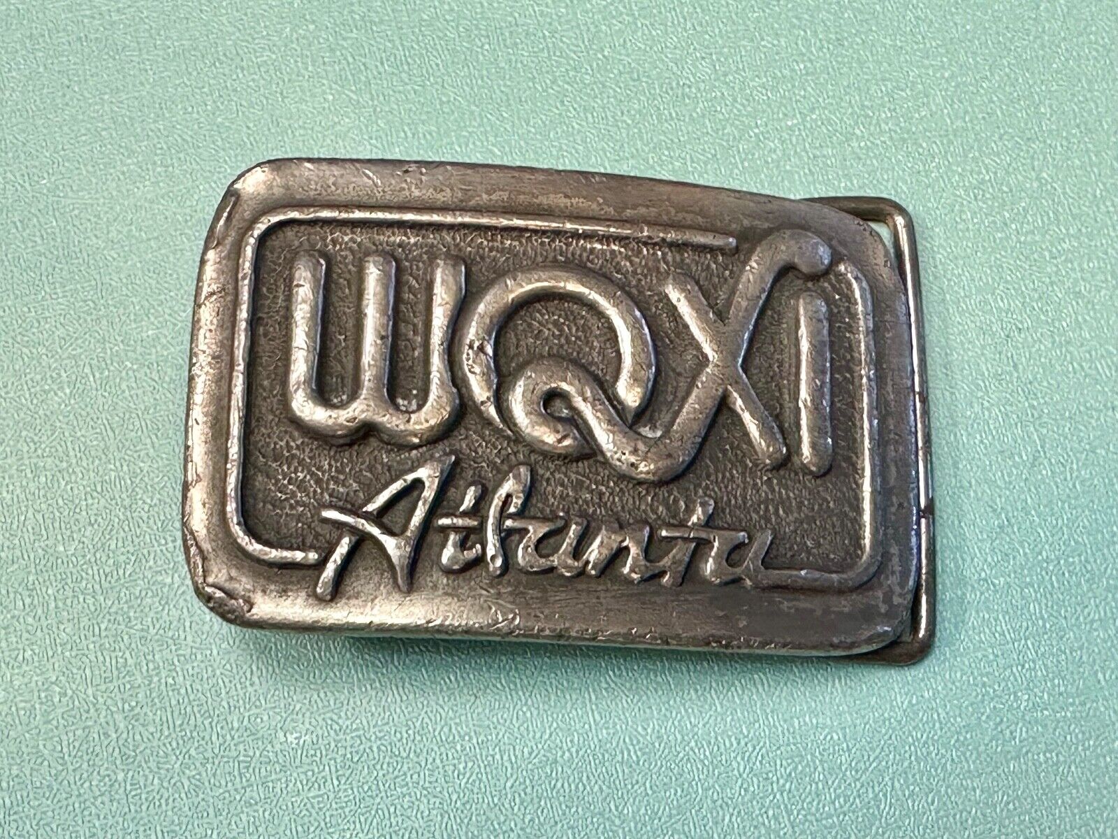 1976 WQXI ATLANTA Vintage Belt Buckle. Collectible, RADIO STATION Promo