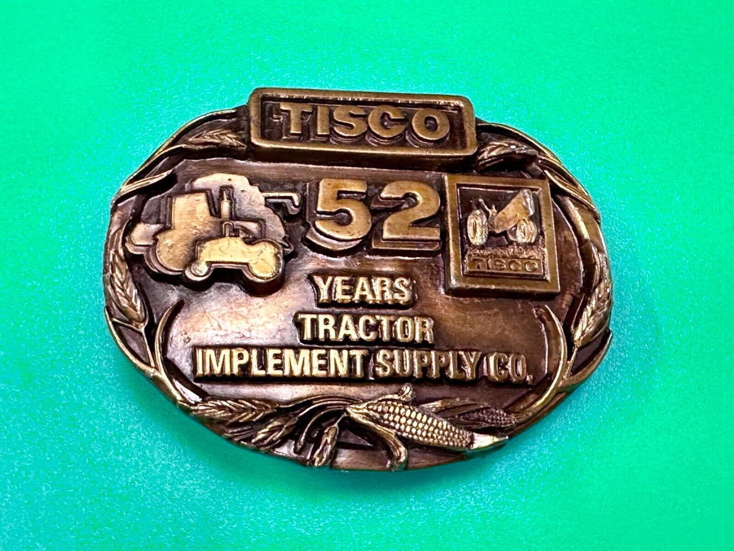 TISCO 52 years commemorative belt buckle  Tractor Implement Supply