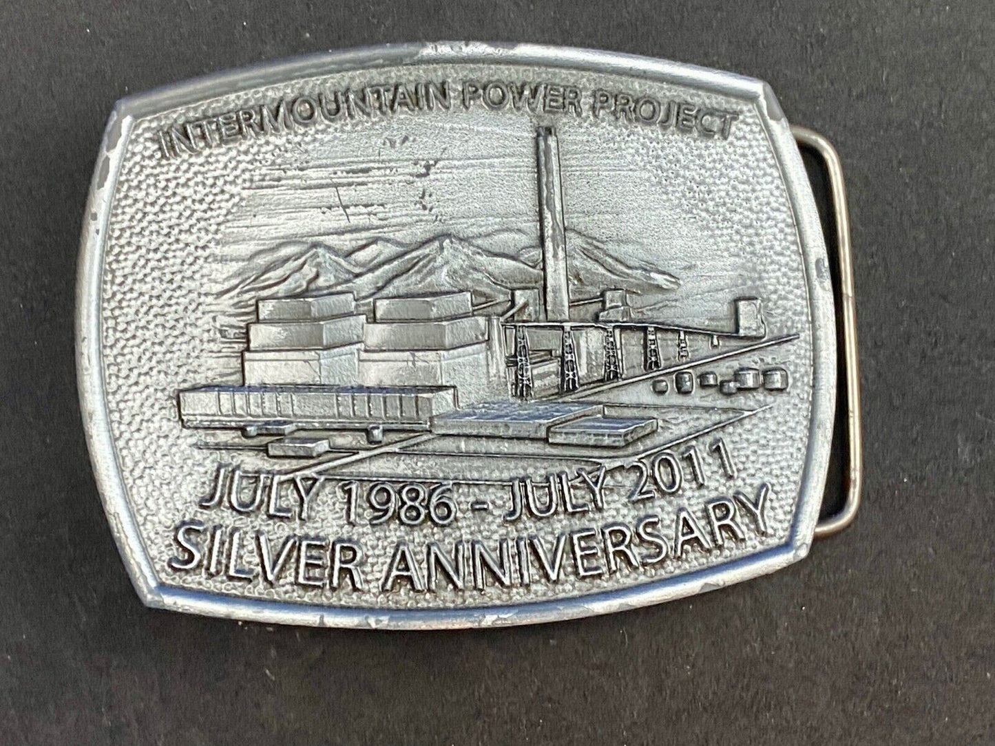 Vintage Intermountain Power Project belt buckle  Silver Anniversary HVDC PSC