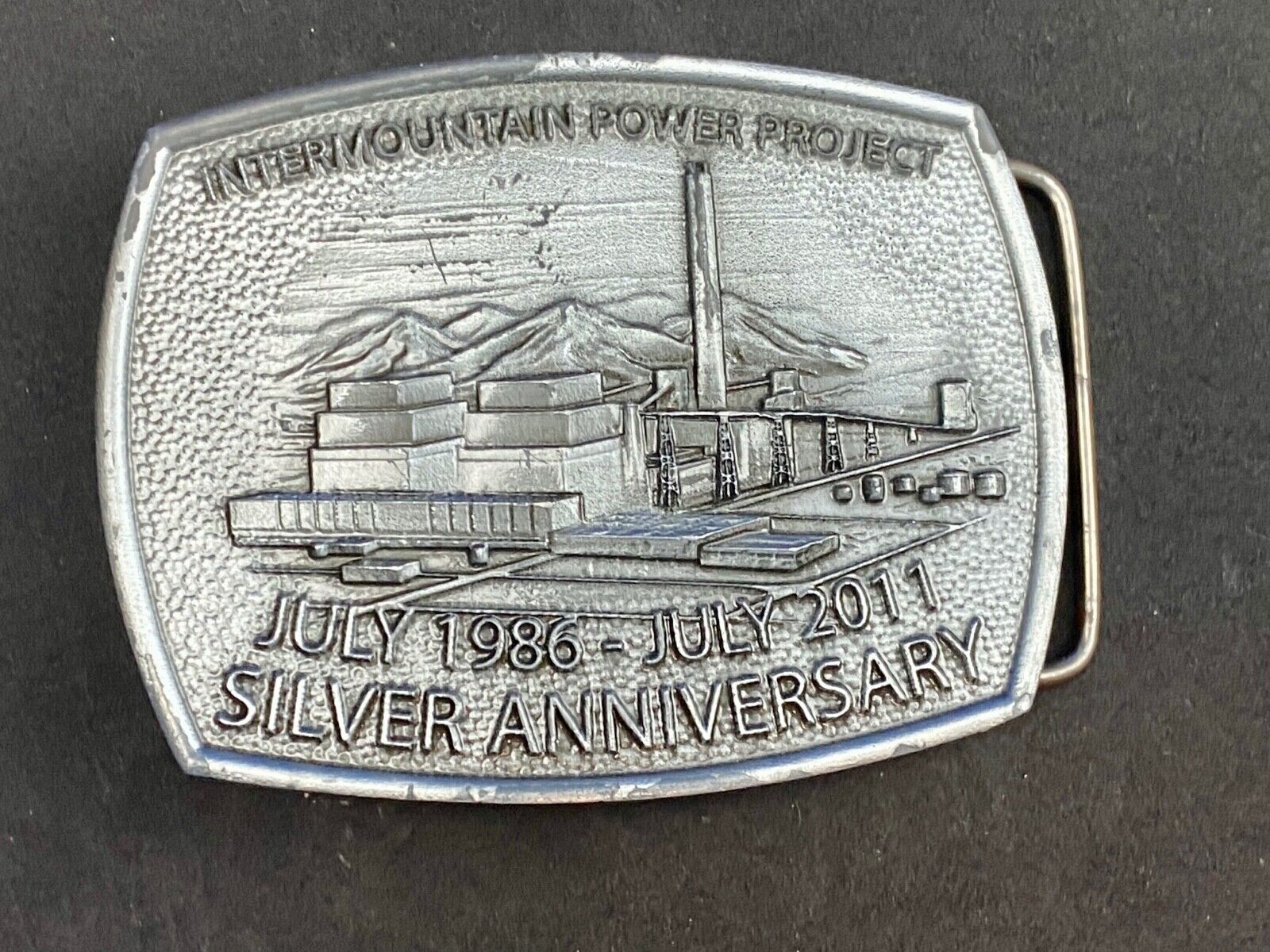 Vintage Intermountain Power Project belt buckle  Silver Anniversary HVDC PSC