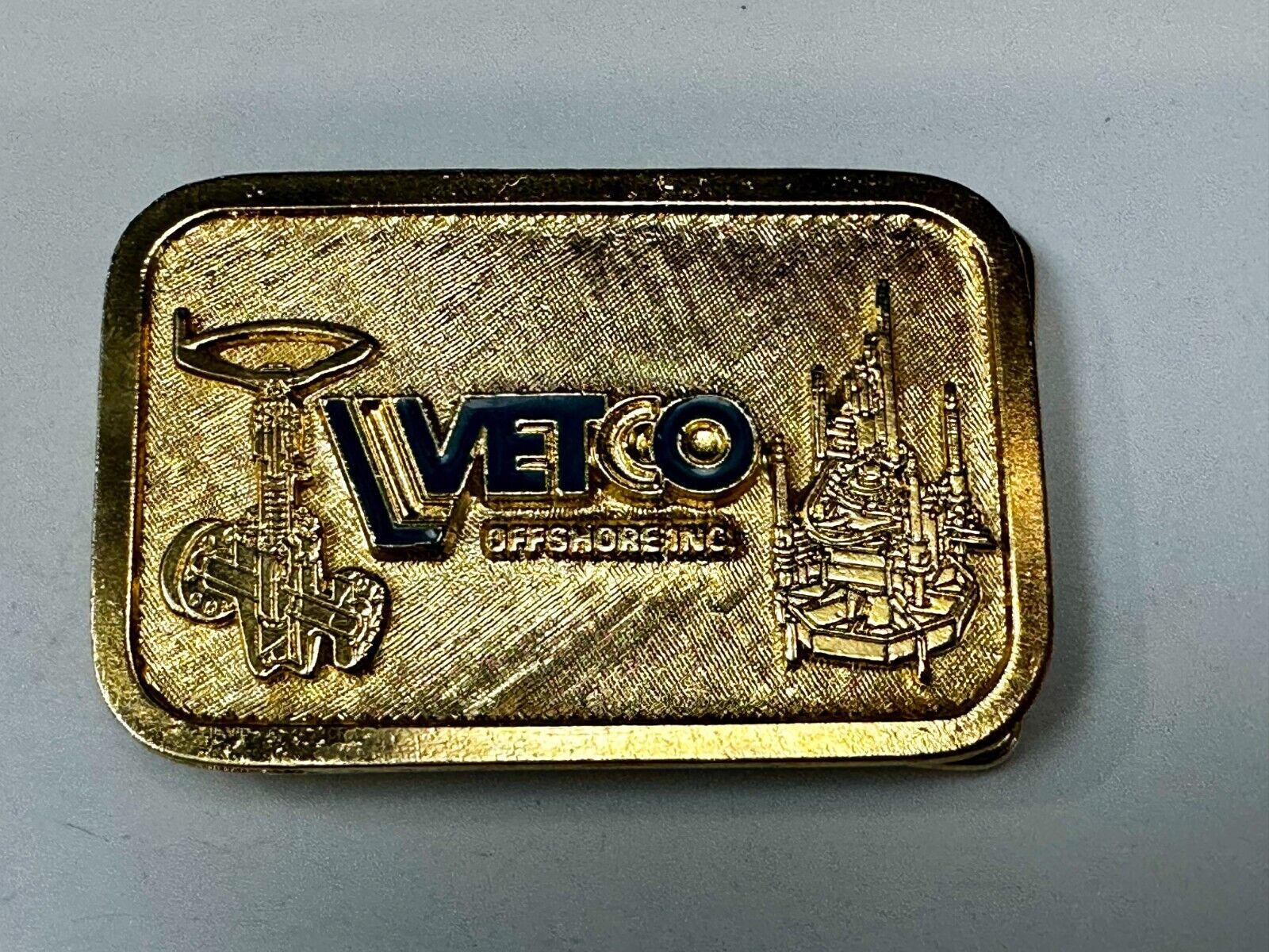 Vetco Offshore Oilfield Oil Drilling Gas Refinery Belt Buckle by Hit Line USA