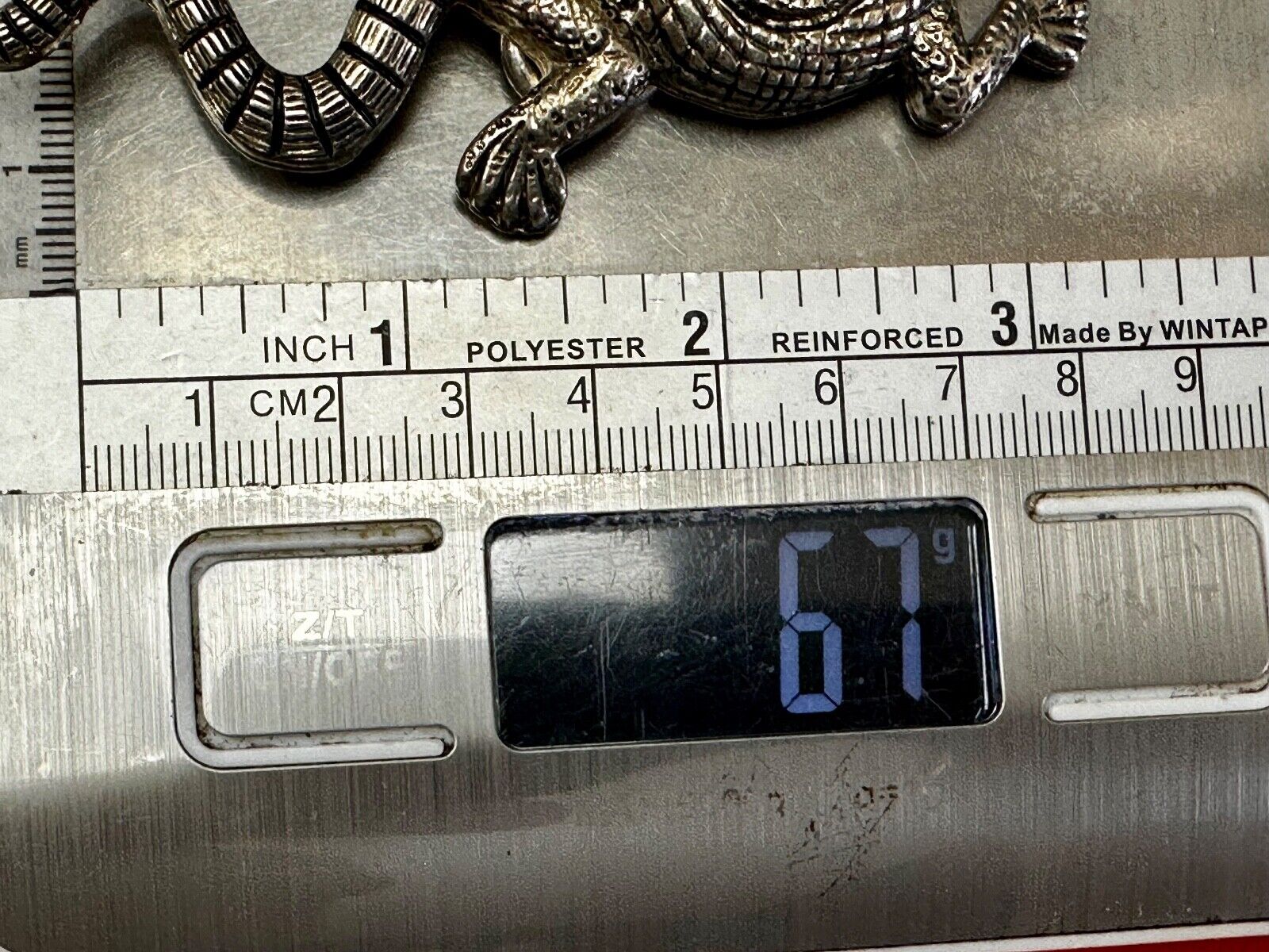 Alligators Crocodiles multi segmented gold tone large Vintage Belt Buckle Loops
