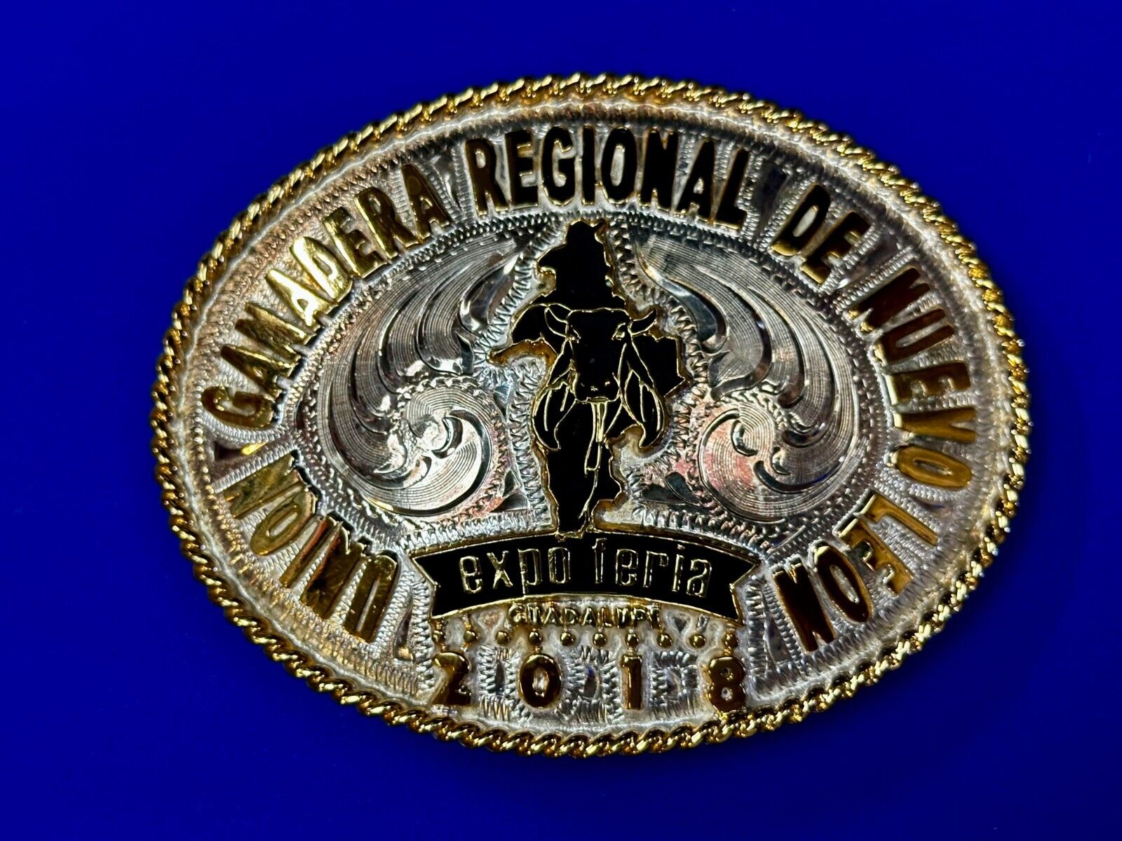 Union Ganadera Regional De Nuevo Leon Expo Series 2018 Trophy Award Belt Buckle