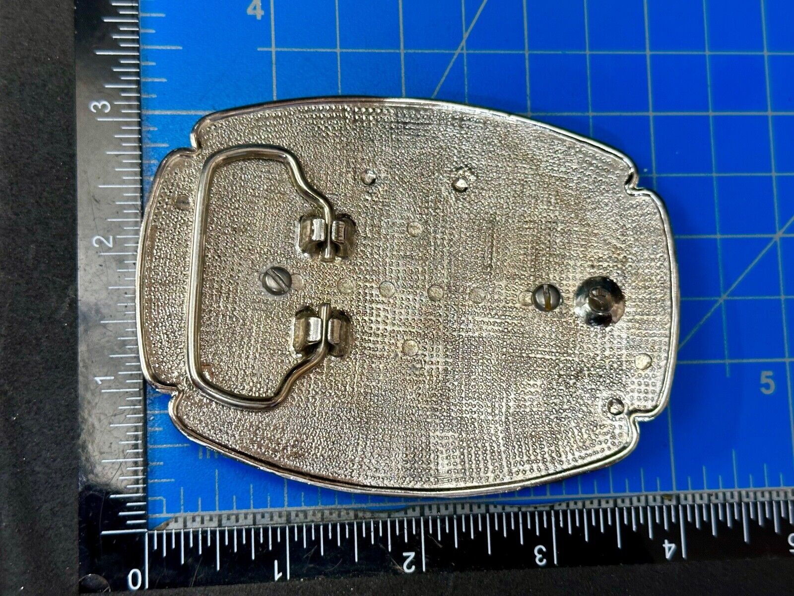 Vintage Goldstone Cabochon Cab Stone Centerpiece on Western Belt Buckle