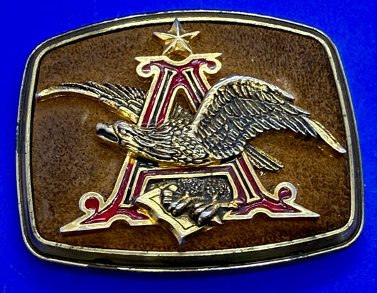 Anheuser Busch Beer Logo Promotional Vintage 1979 Raintree Belt Buckle
