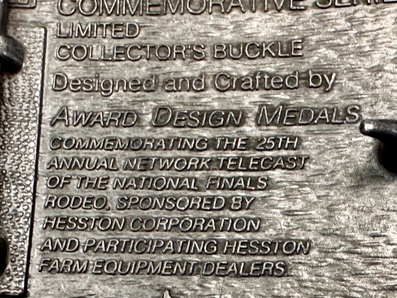 1998 ADM Hesston NFR National Finals Rodeo Cowboys Western Belt Buckle