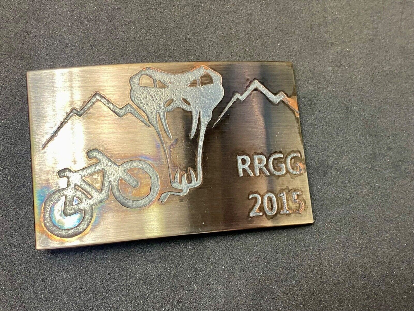 Used 2015 RRGG Mountain BMX Bike Belt Buckle Viper Logo Event Trail Ride Race