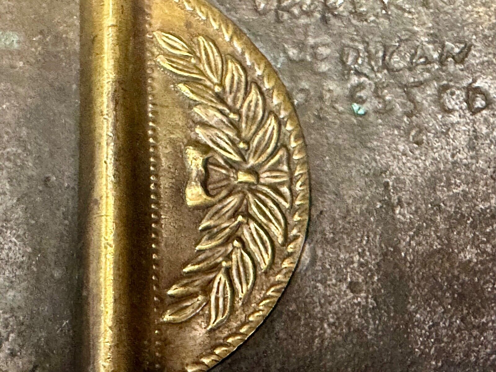 American Express Wells Butterfield stagecoach belt buckle - see back!
