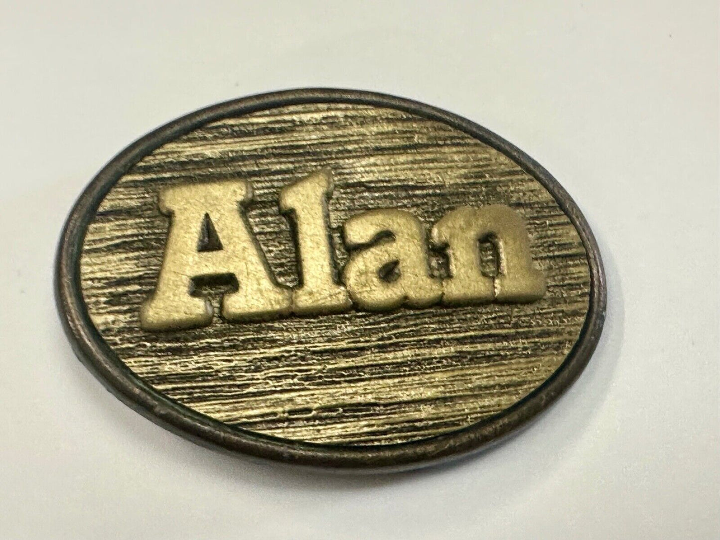 ALAN Custom Name Vintage Western Oval belt buckle by Oden