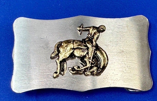 Vintage Cowboy Saddle Bronc western belt buckle Made in Japan