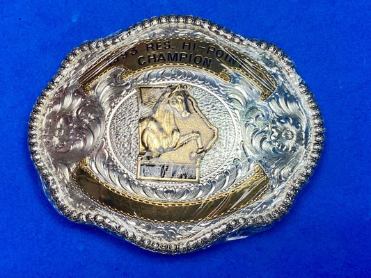 ASHAG HI-Point Champion HORSE BLANK Engraving Trophy belt buckle by Wrangler ADM