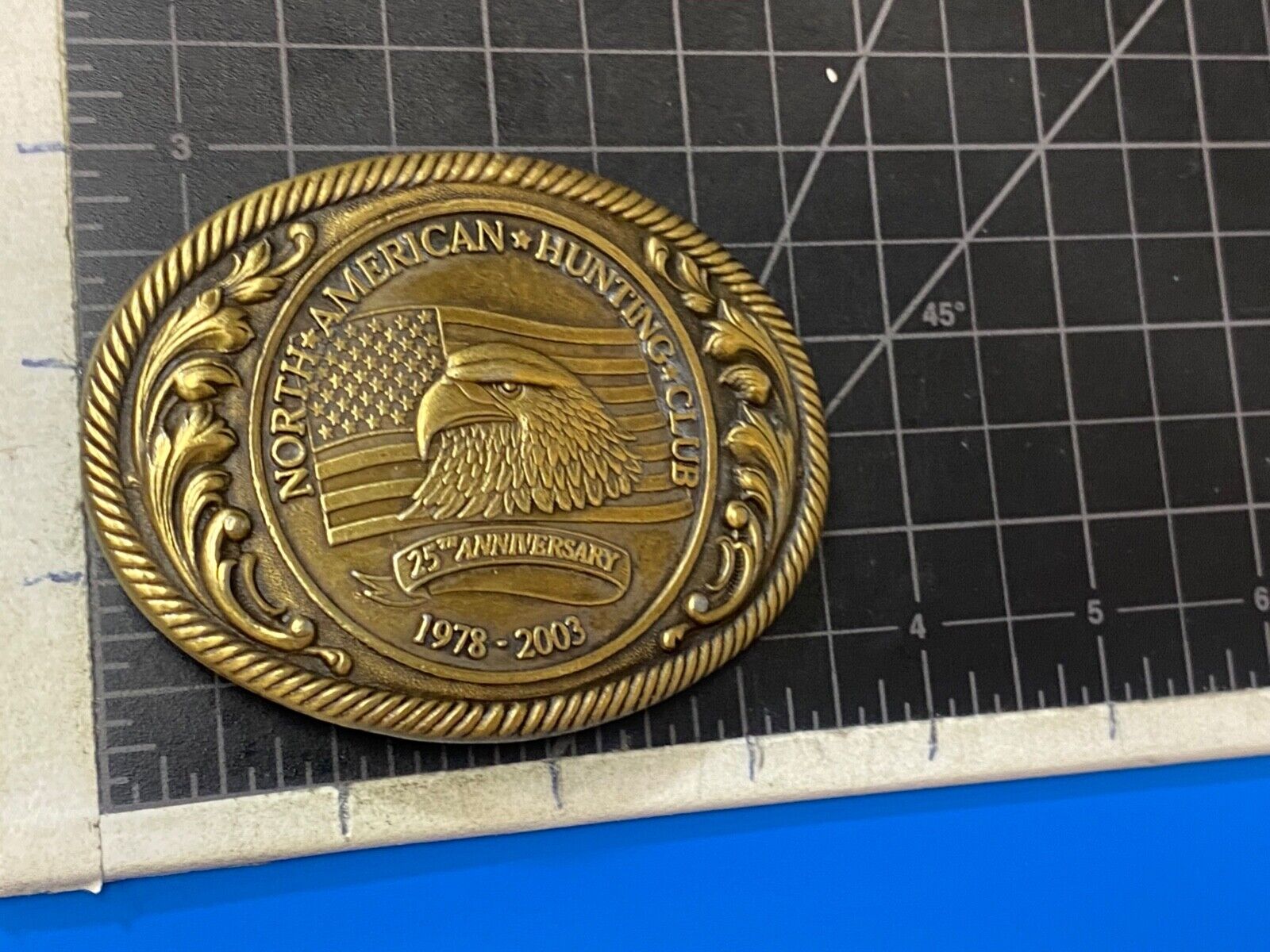 2003  25th anniversary North American Hunting Club commemorative belt buckle