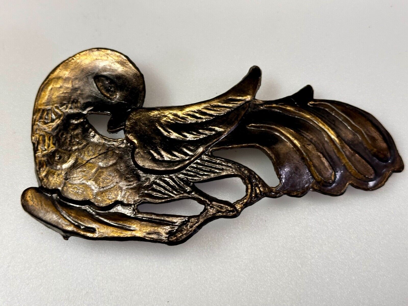 Unique Cockatoo Bird Parrot Figural Cutout Belt Buckle by Pyramid Belt Co