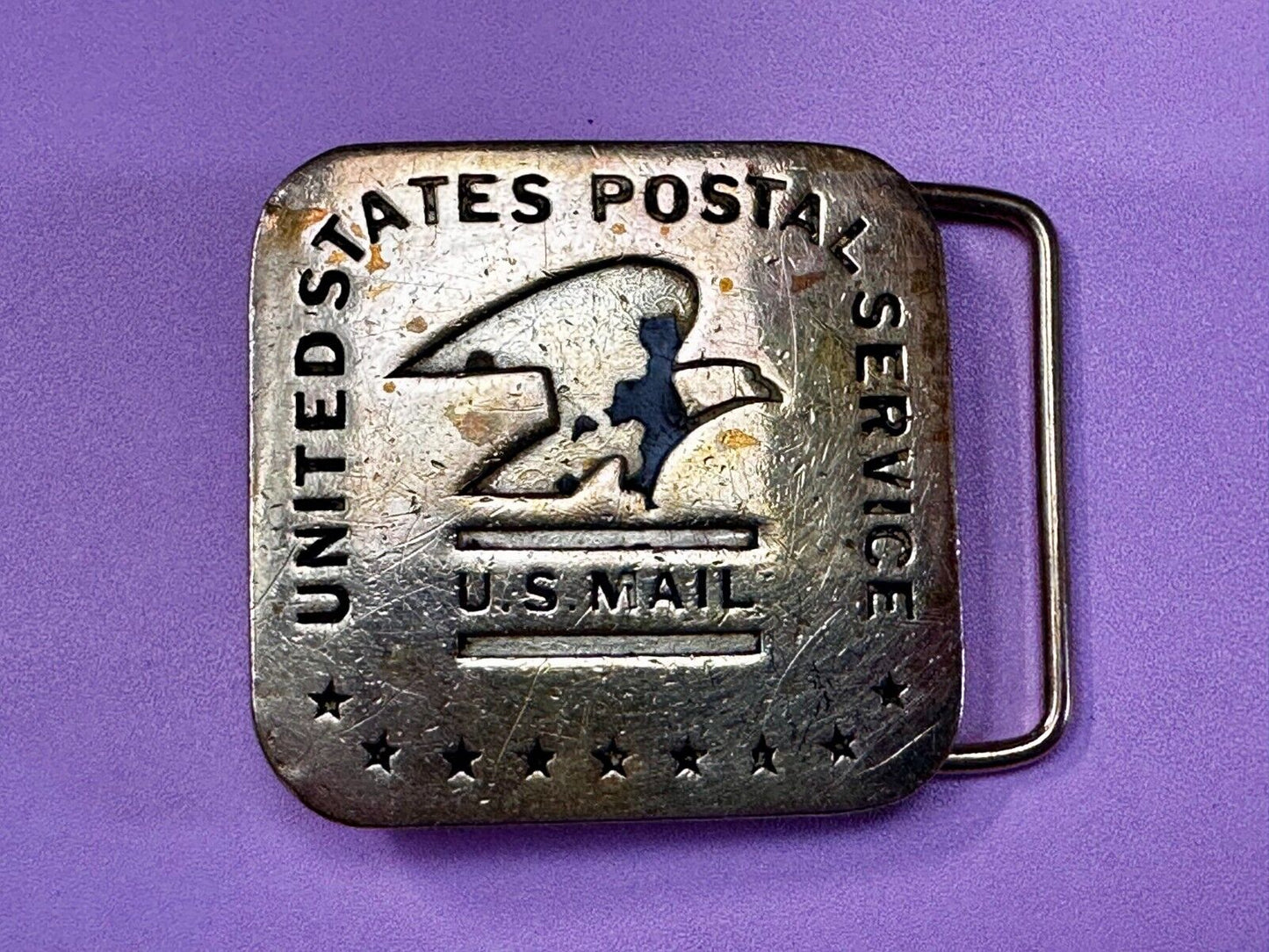 USPS United States Postal Service U.S Mail Solid Brass Belt Buckle